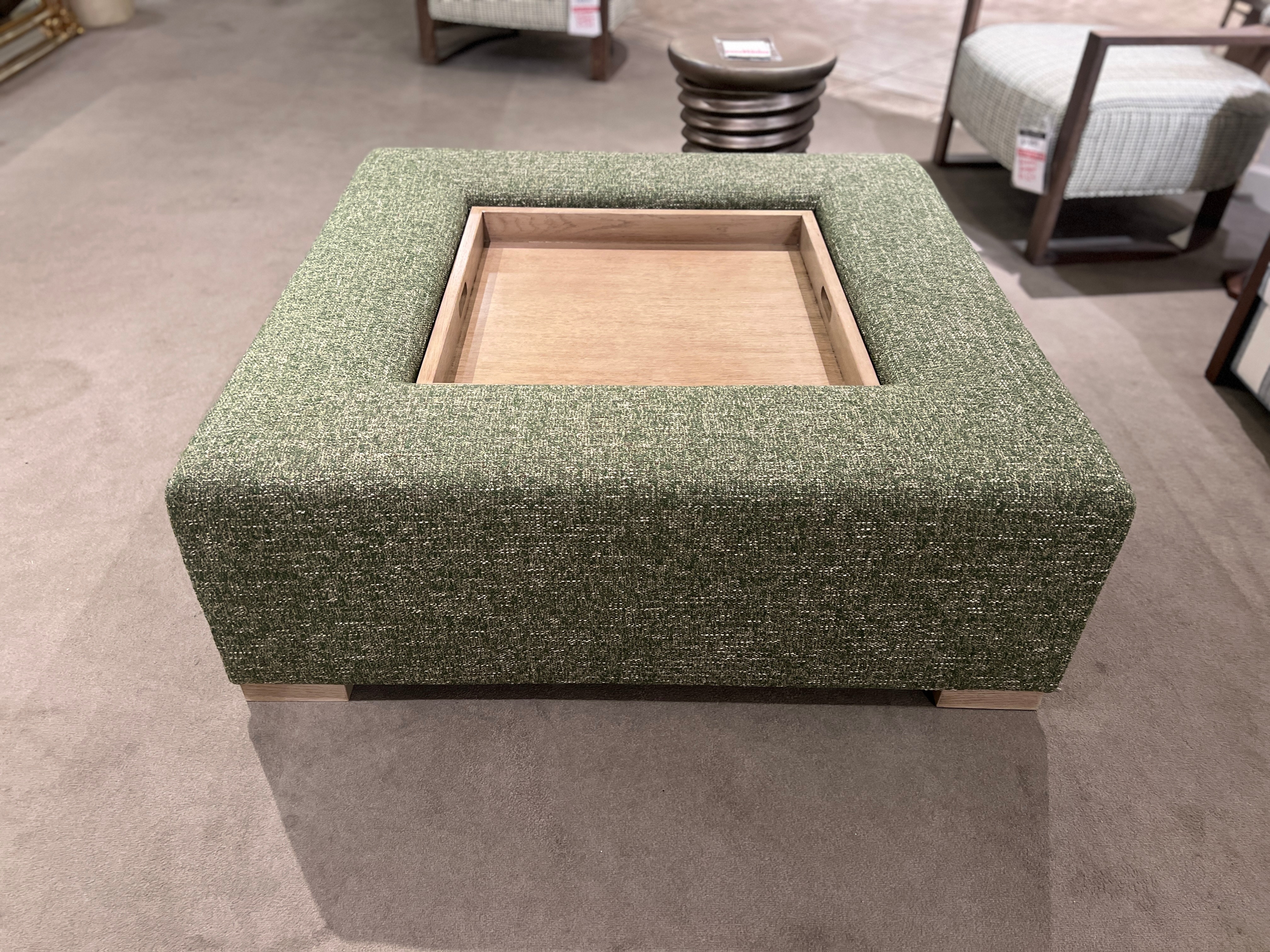 Century Furniture Factory Outlet Rockford 48 Square Ottoman W/Tray LTD7110-4848TR/210