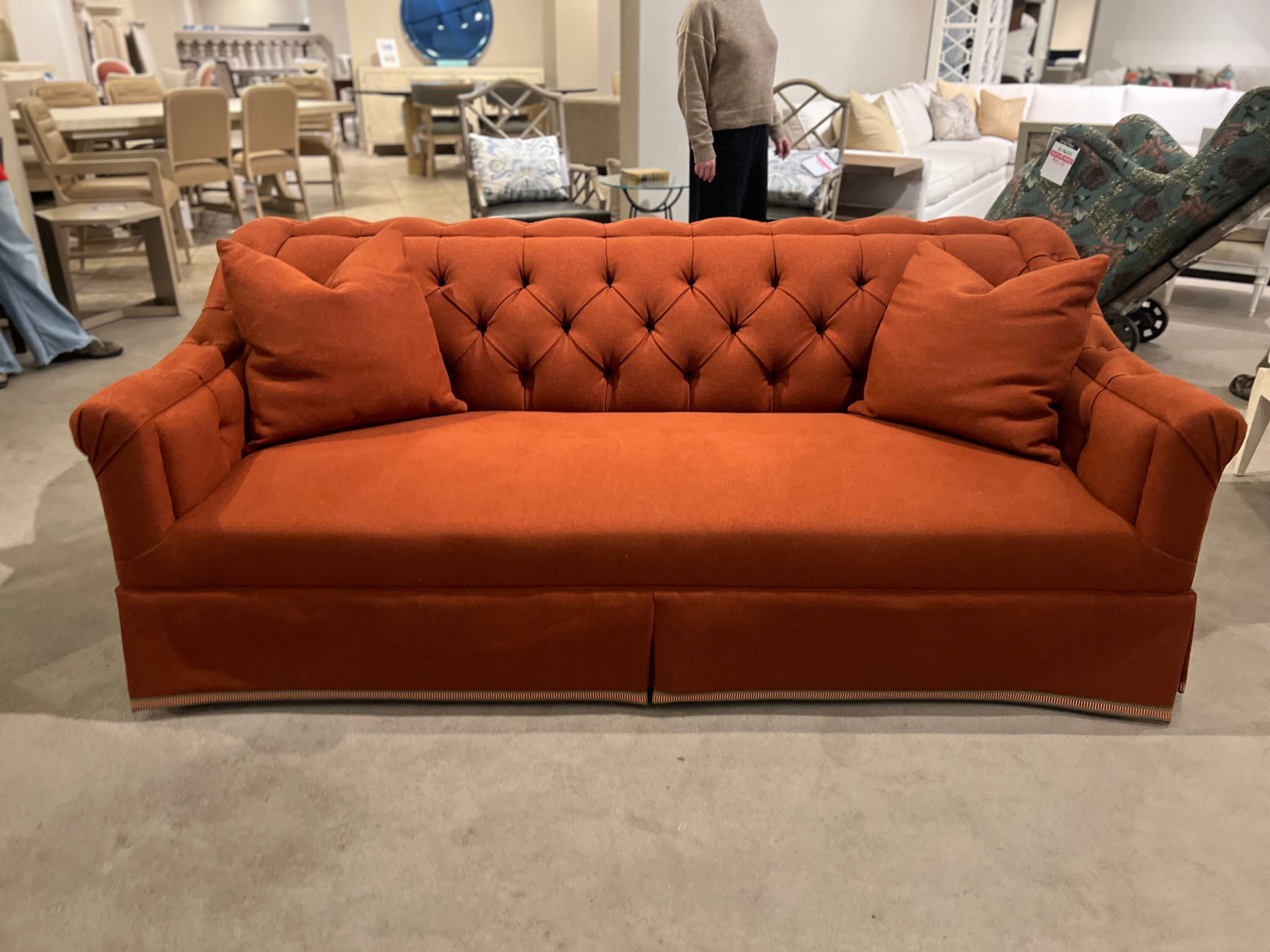 Highland House Factory Outlet Elizabeth Tufted Skirted Sofa 2103-82/260