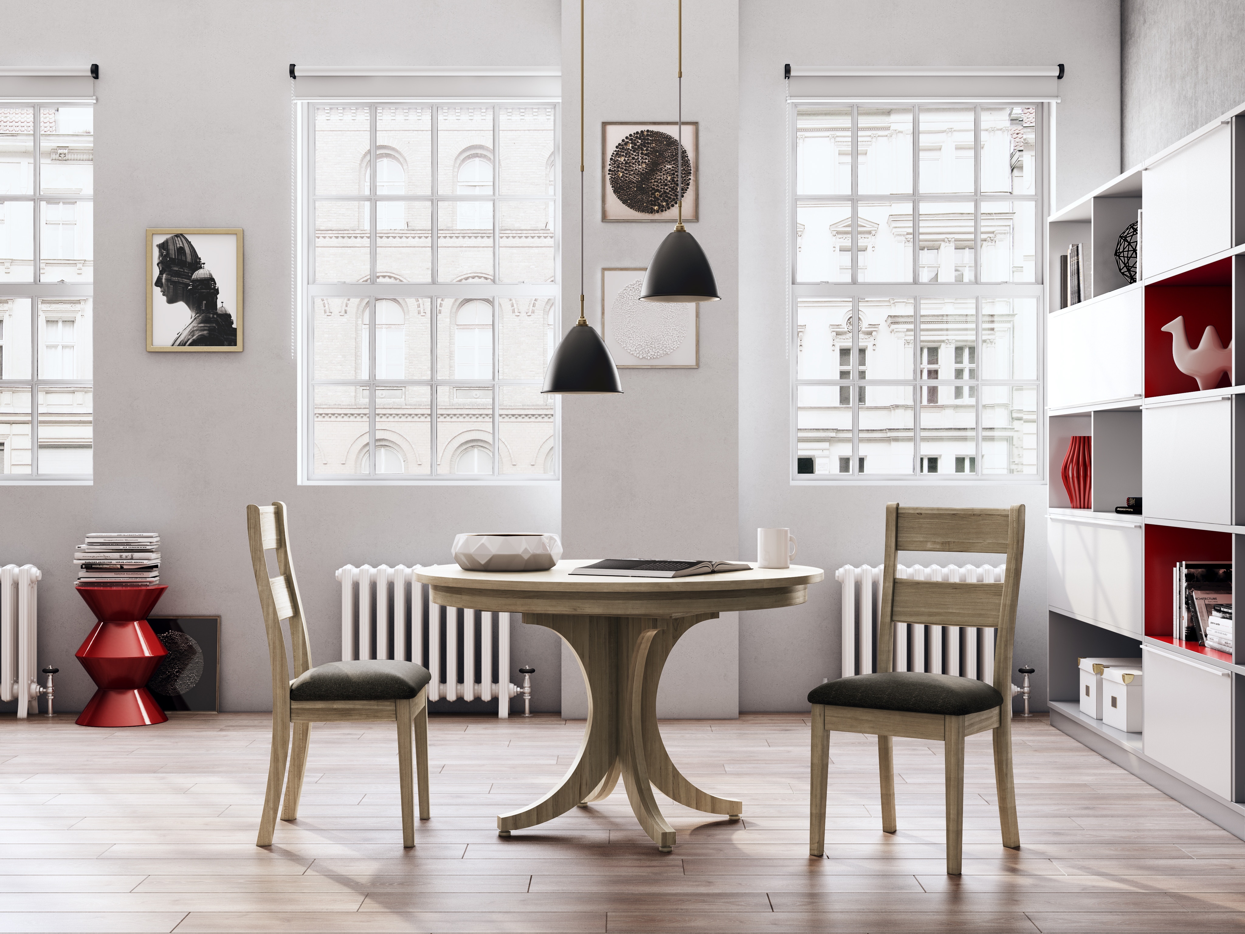 Amish Oak & Cherry Dining Group Lifestyle