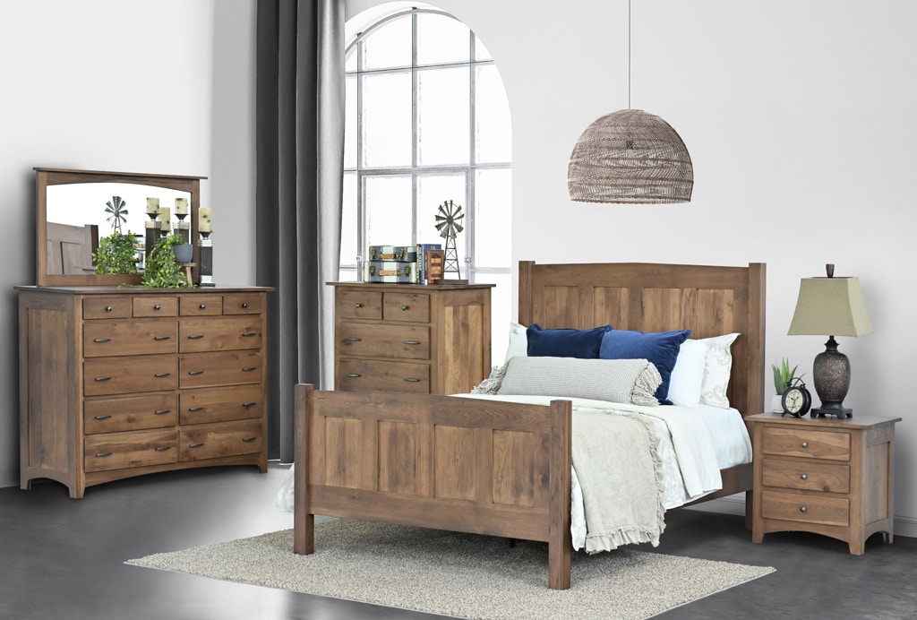 Amish Oak And Cherry Bedroom Lockwood Solid Wood Bedroom Group ...