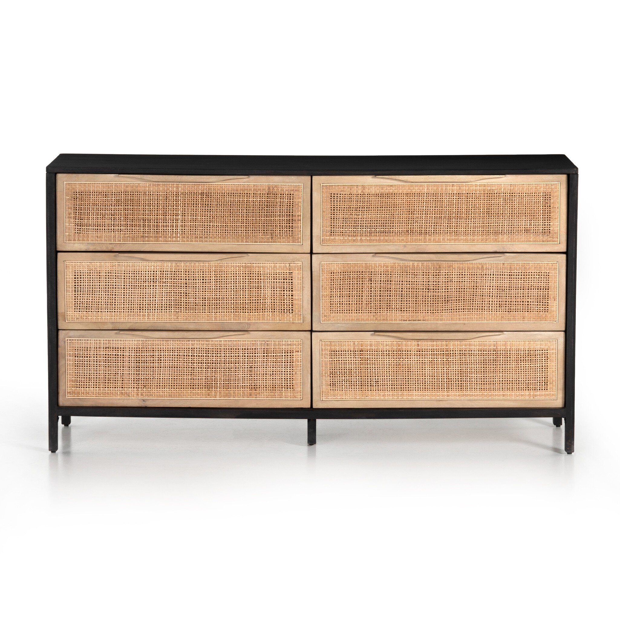 Four Hands Sydney 6 Drawer Dresser - Natural Cane 224923-006
