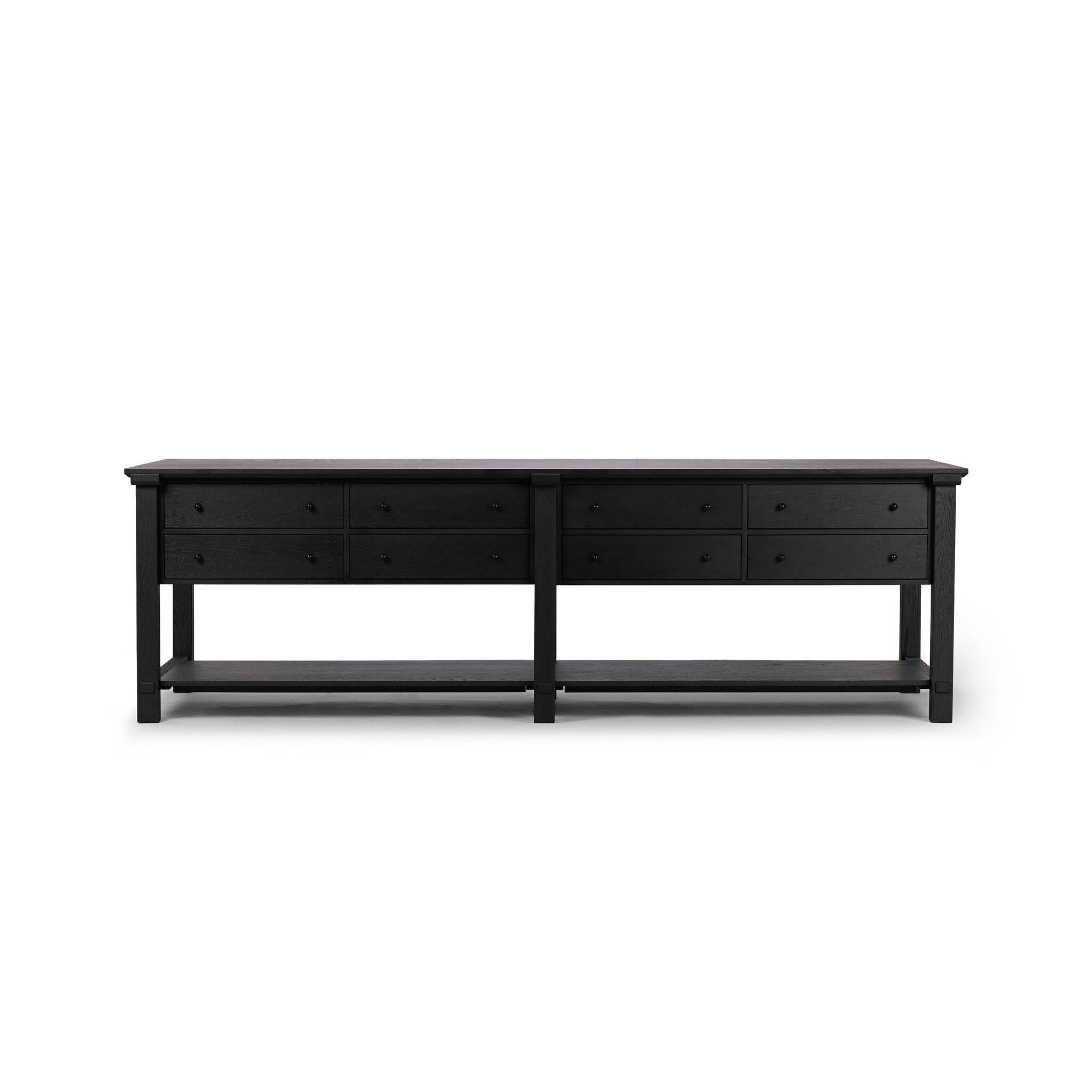 Four Hands Gardendale Kitchen Island - Stained Black Oak Veneer 238754-002