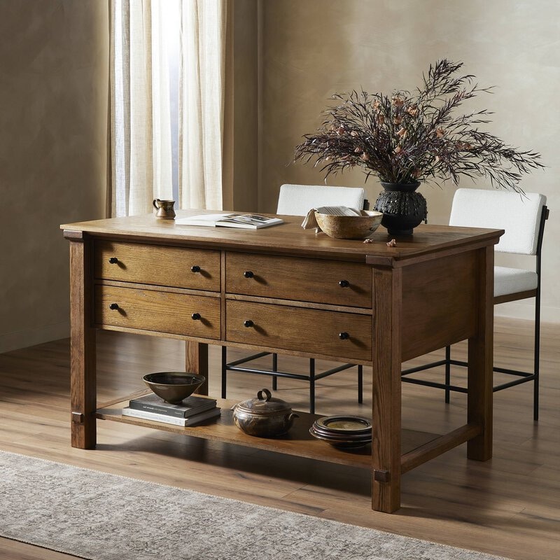 Four Hands Gardendale Kitchen Island - Tan Oak Veneer 239990-001