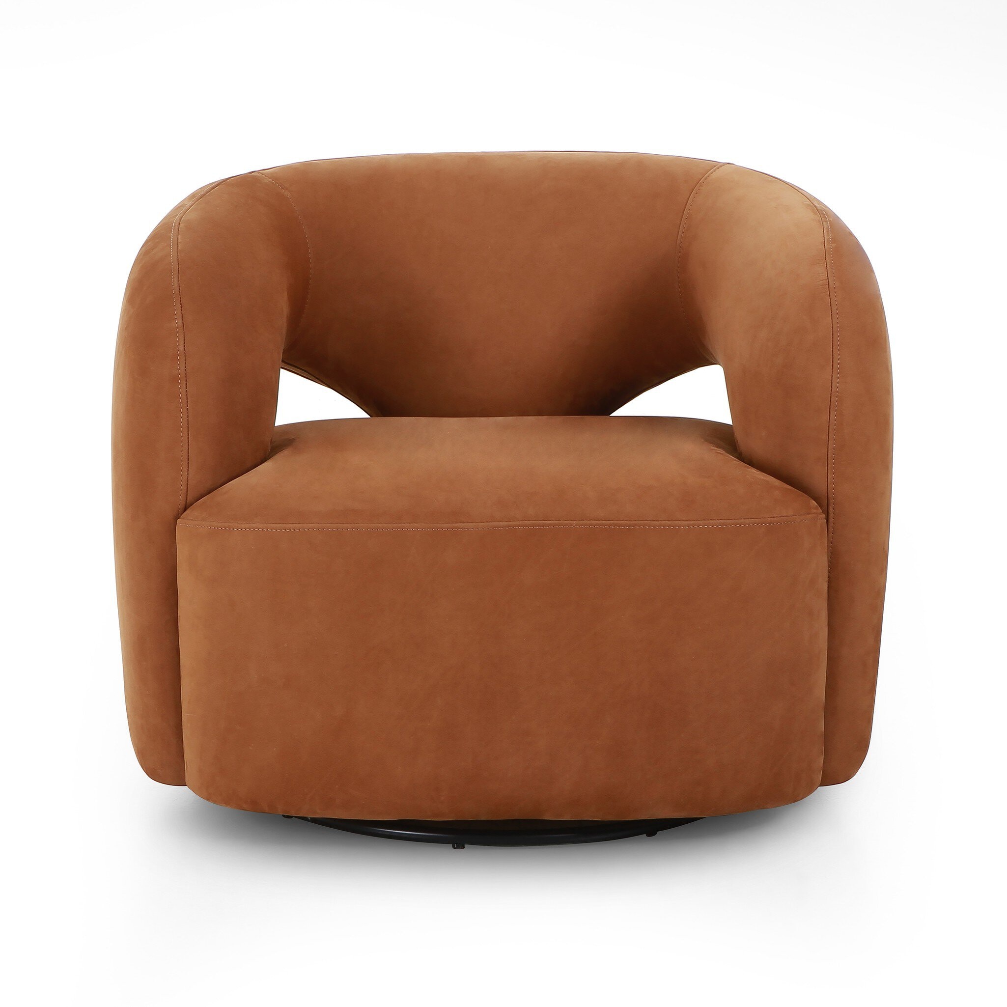 Four Hands Mazie Swivel Chair - Nubuck Cognac 241852-002