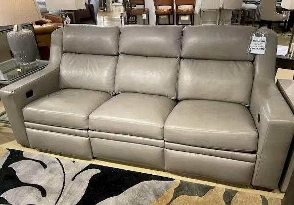 Hickory Park Clearance Your Way Reclining Leather Sofa by Hancock and Moore 2M90-PRWTSBW