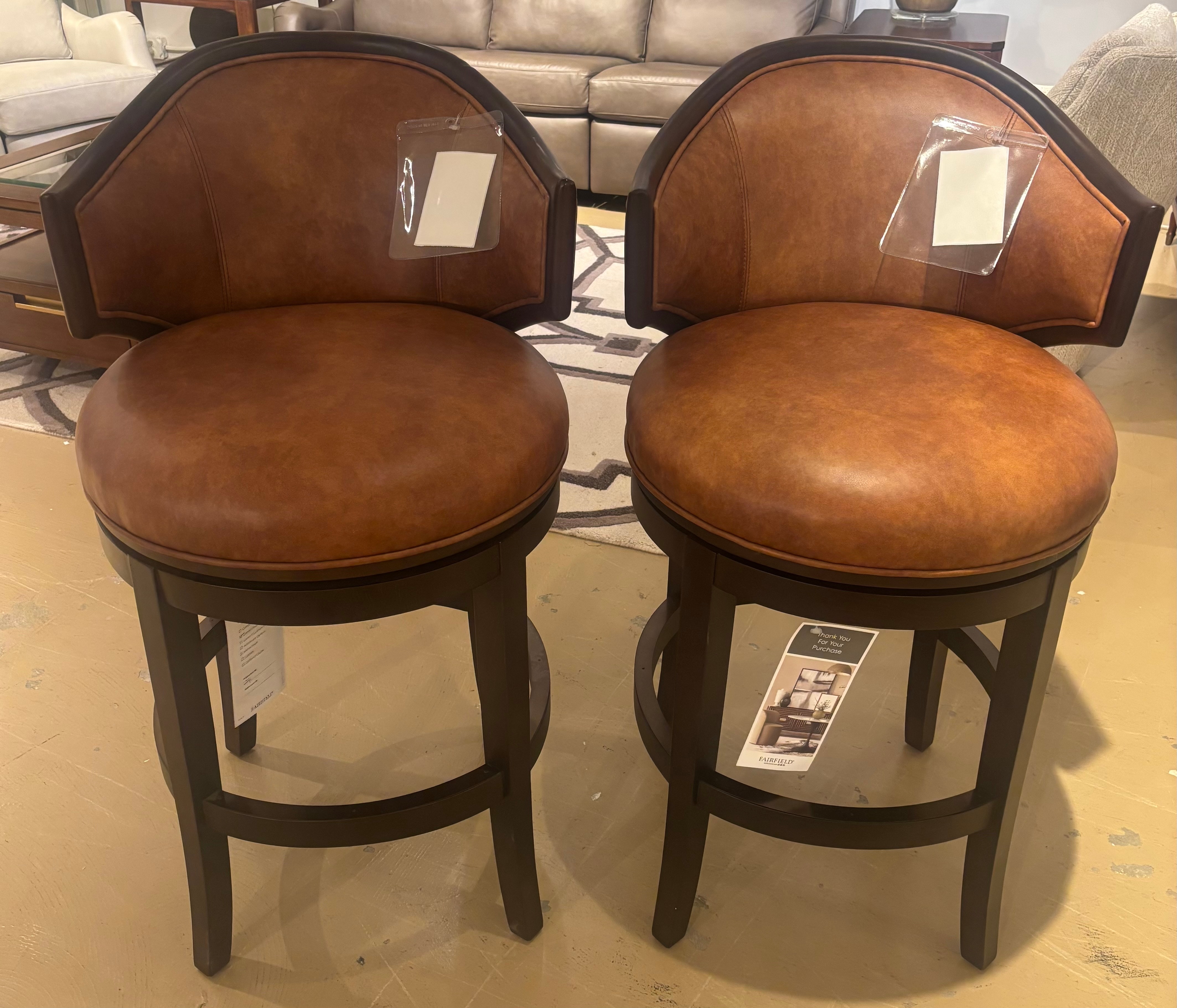 Hickory Park Clearance Gimlet Barstools Pair of 2 by Fairfield Chair L-2004-06