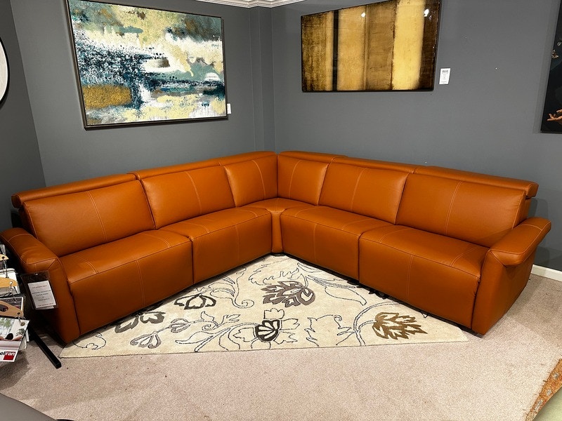 Leather and More Living Room Leather Sectional by Elran 3001Sect