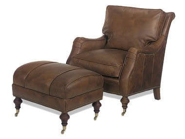 McKinley Leather Living Room Savannah Lounge Chair 3401 Hickory