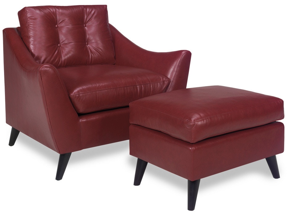McKinley Leather Courtney Ottoman 4180