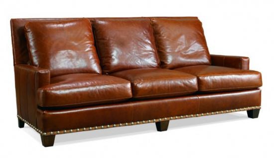 Whittemore Sherrill Living Room Classics Leather Sofa 43903 Hickory