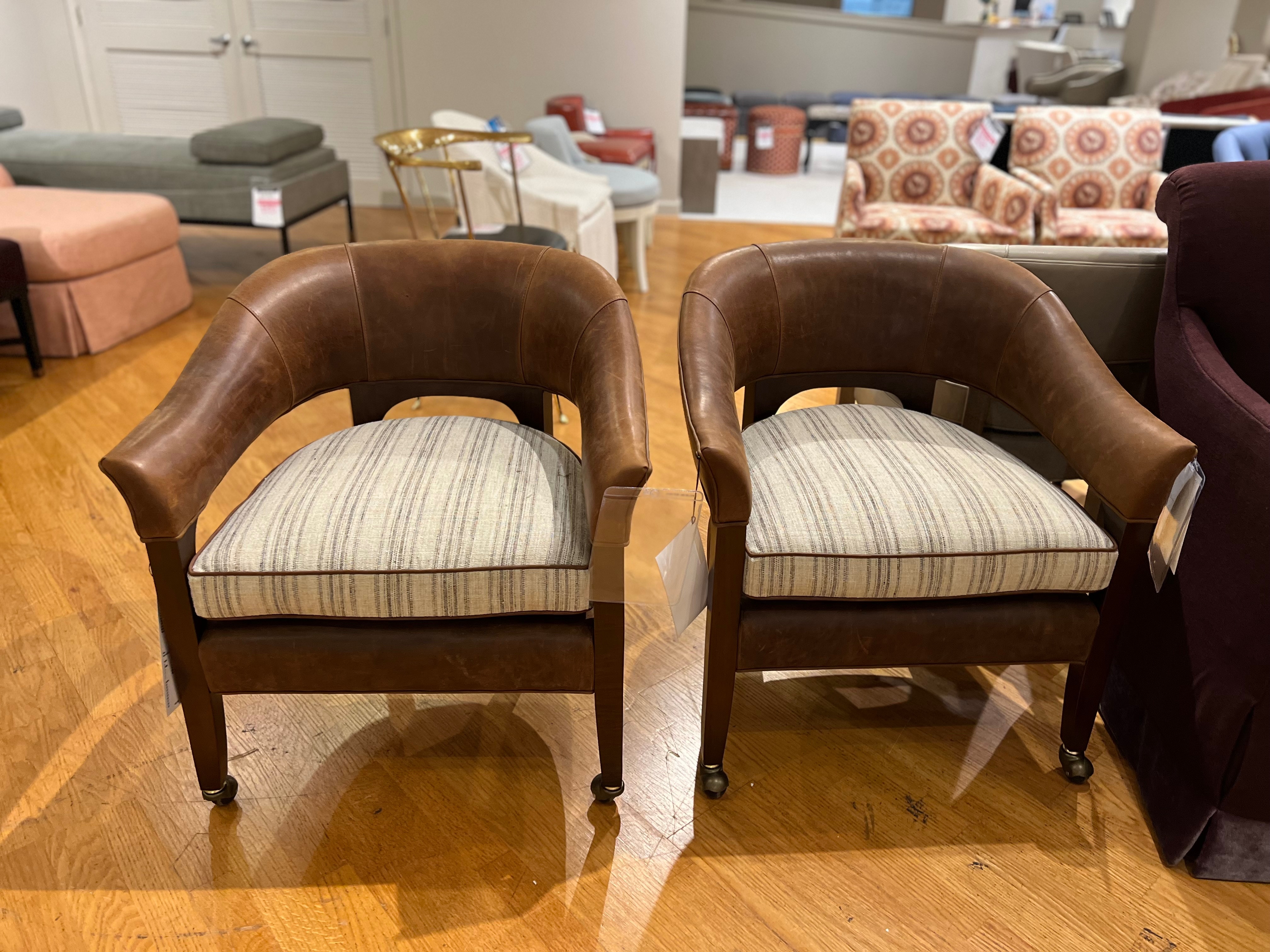 Hancock and Moore Factory Outlet Jude Game Chair With Casters 6943-1-C/455,456