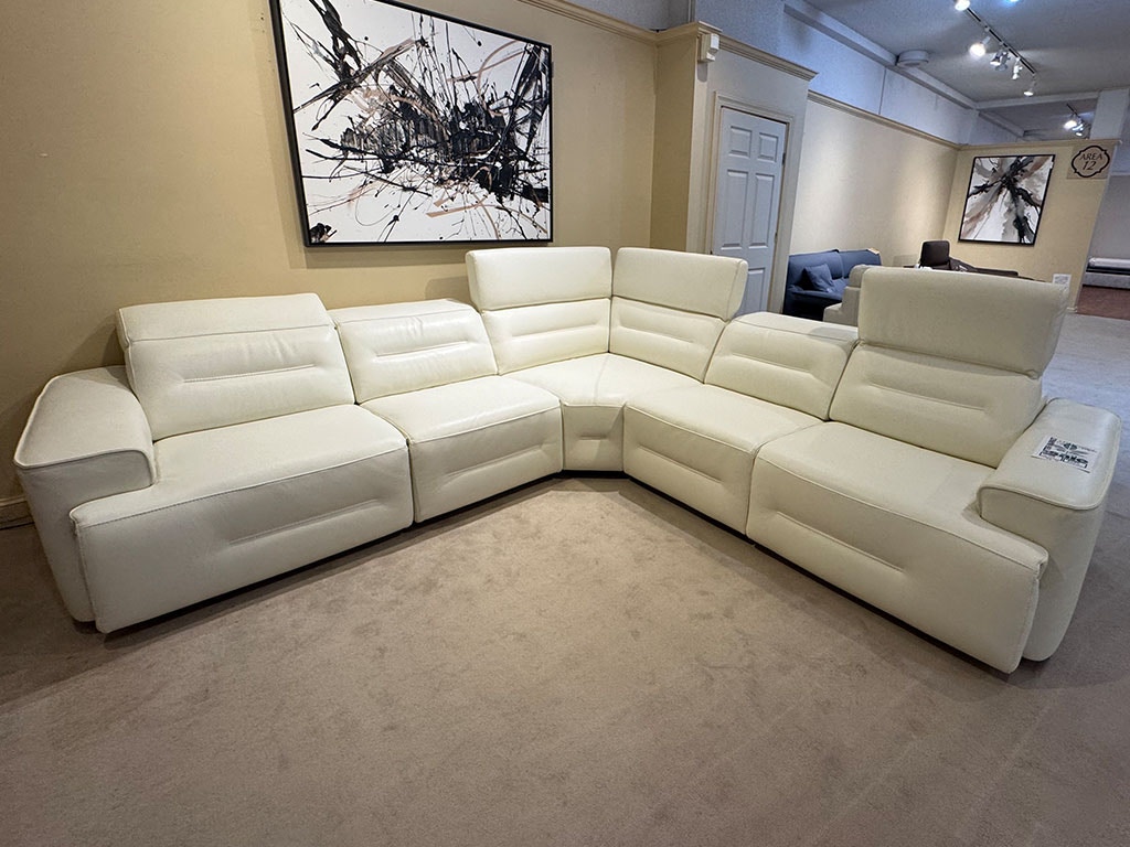 Reflections Furniture Outlet Motion Leather Sectional by Incanto 5-Piece Power