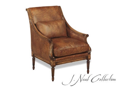 McKinley Leather J.Neal Italian Carved Chair 502