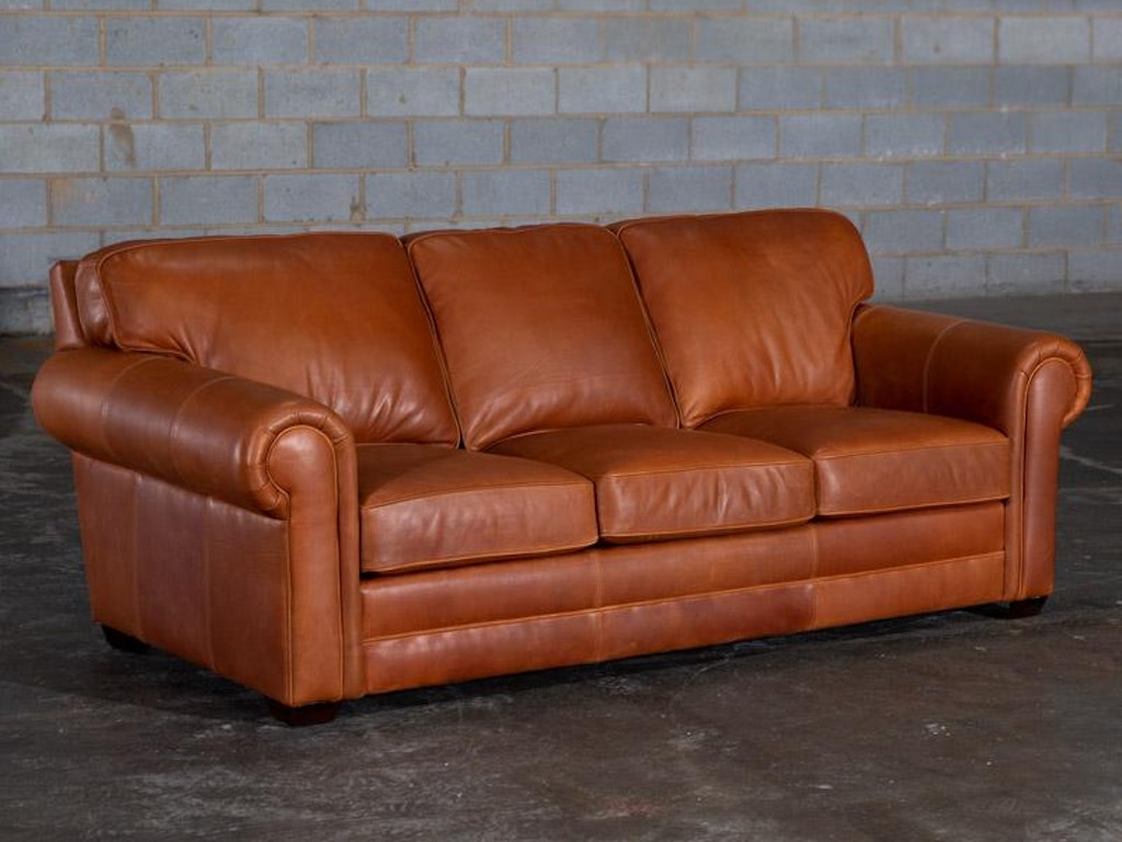 Leather And More Living Room Leather Sofa By American Classics 554 03 S Hickory Furniture Mart