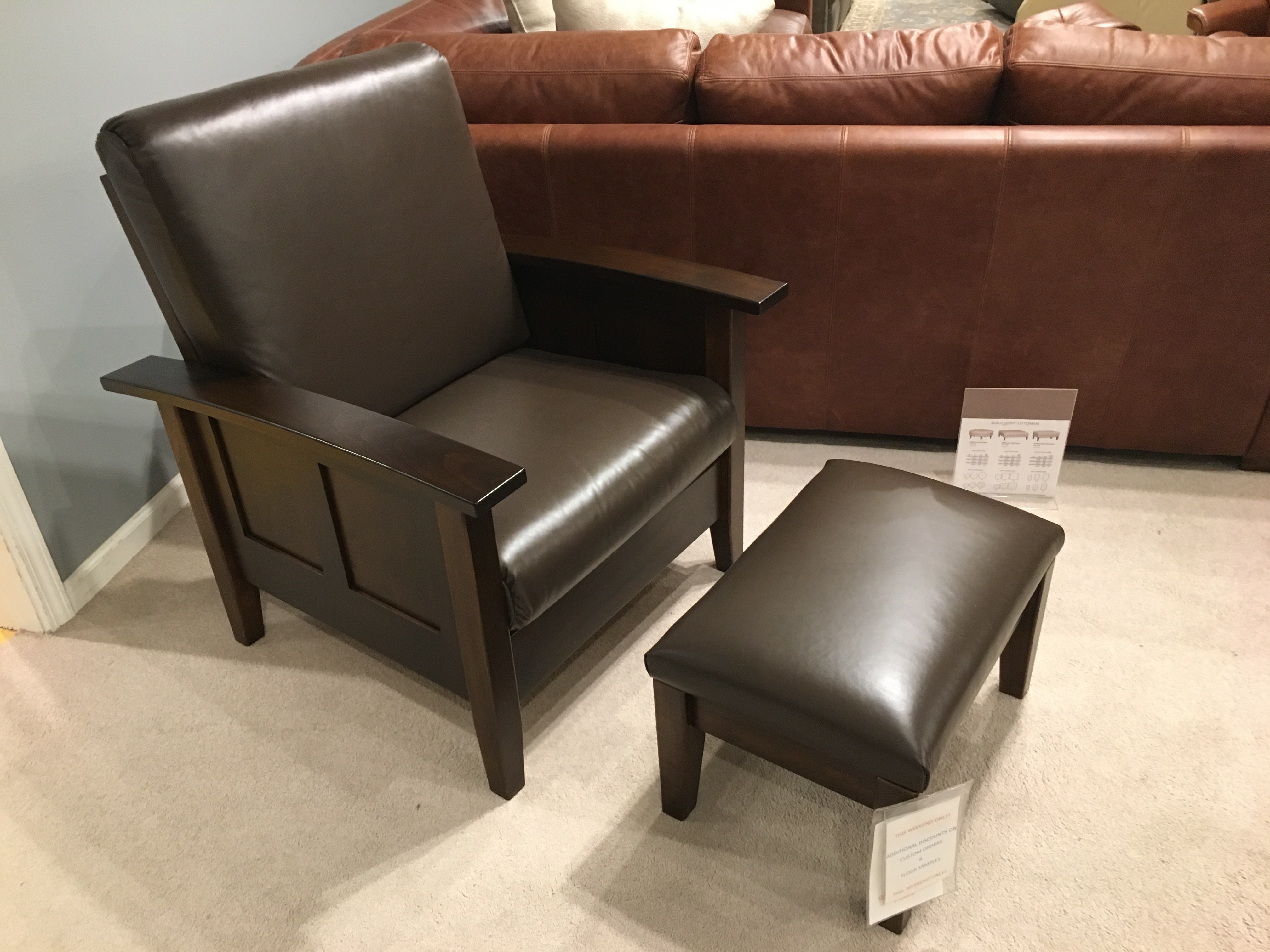 Leather And More Living Room Leather Morris Chair By American