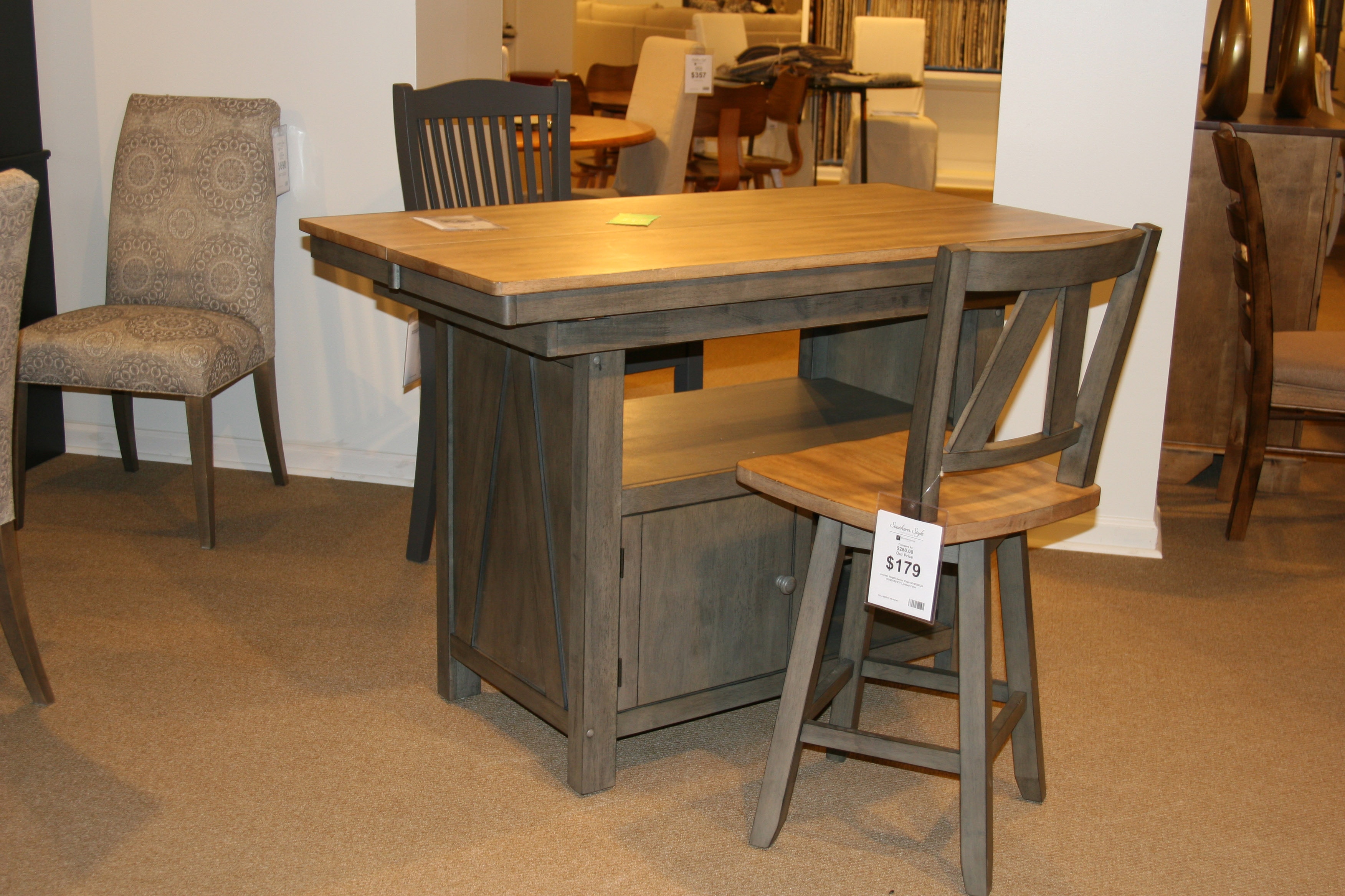 Hickory kitchen discount island with seating