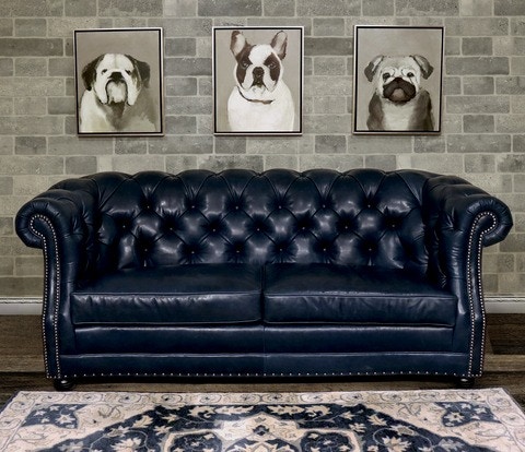 American Classics Leather Manhattan Leather Tufter Back Sofa 623-03