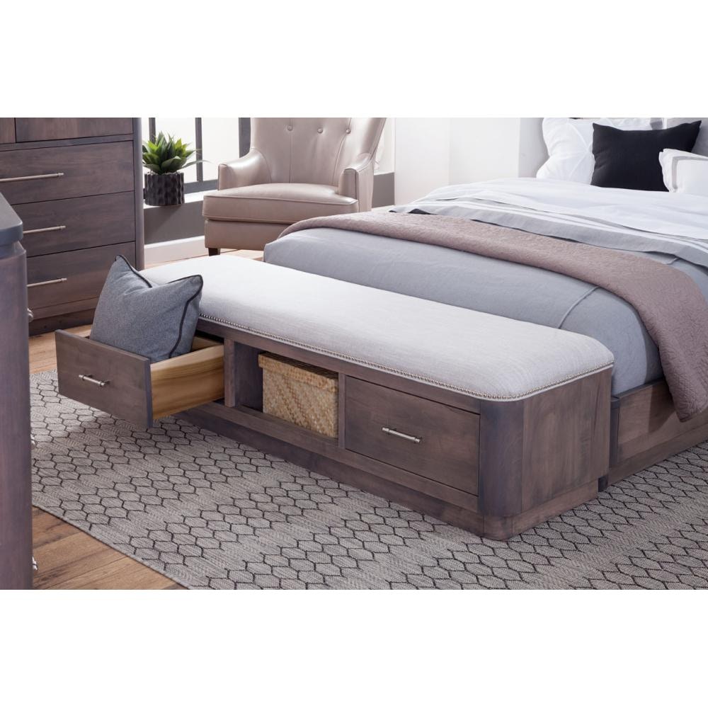 Heritage Furniture Gallery Rialto Two Drawer Upholstered Bench by Yutzy Woodworking 67054