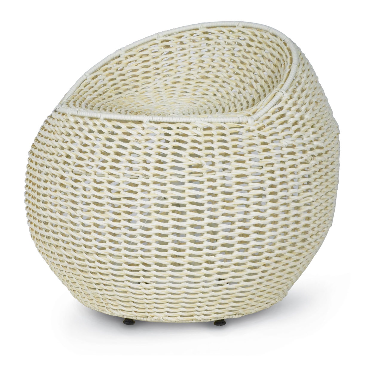 Outdoor Furniture by Southern Heritage Home Outdoor Open Weave Wicker Swivel Stool, Cream by Palecek 7557-05