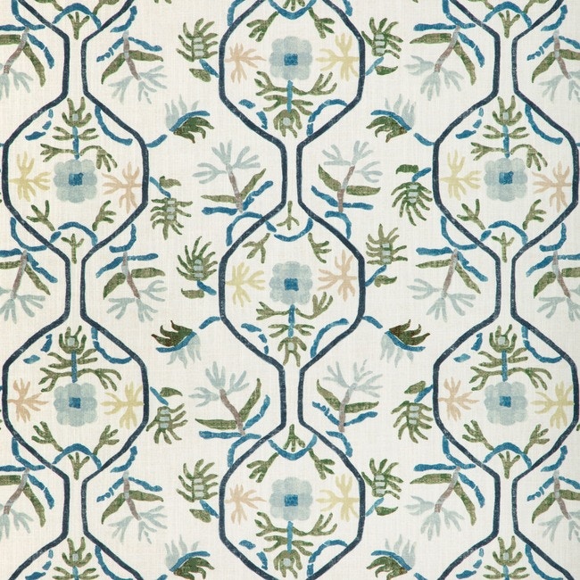 Brunschwig & Fils by Resource Design Le Jasmin Print in - Marine 8024110-353-0
