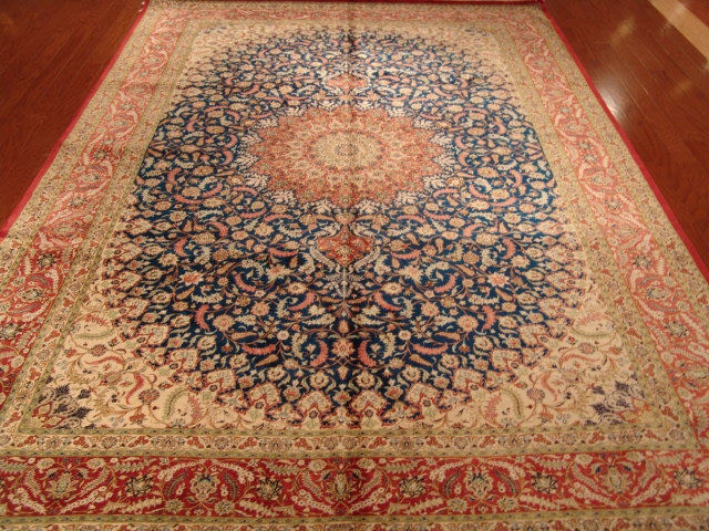 Roya Rugs One-of-a-Kind Fine Persian Qum Silk; Signed: Iran Qum Anvari; 9272