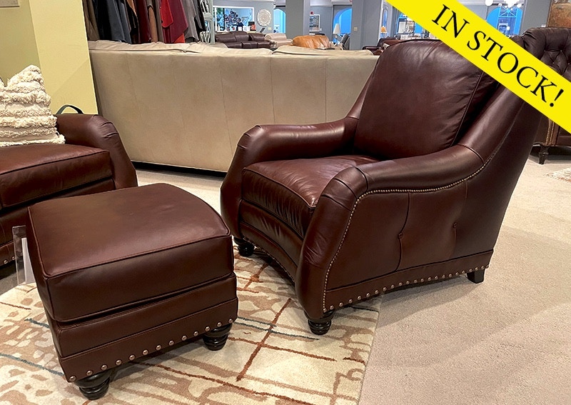 Leather & More Leather Chair and Ottoman by American Classics 881-CH