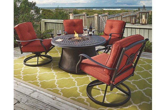 Gas fire pit chat set sale