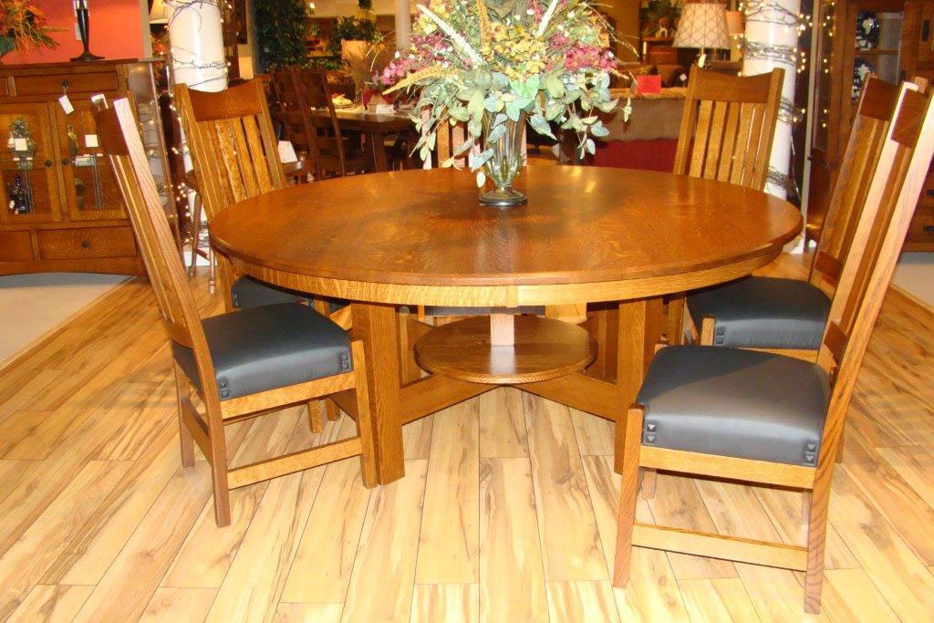 Amish Oak And Cherry Dining Room Solid Wood Dining Table Made In
