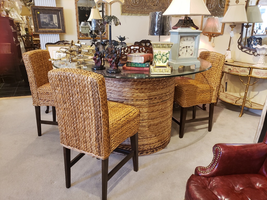 The Lion S Den Interiors Dining Room Rattan Table And Chair Set