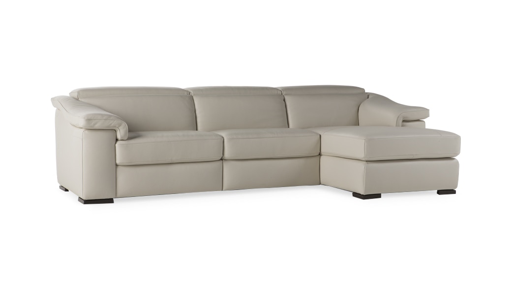 Leather sectional the deals brick