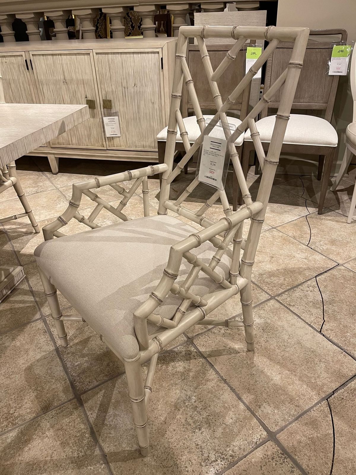 Century Furniture Factory Outlet Casual Dining Brighton Arm Chair