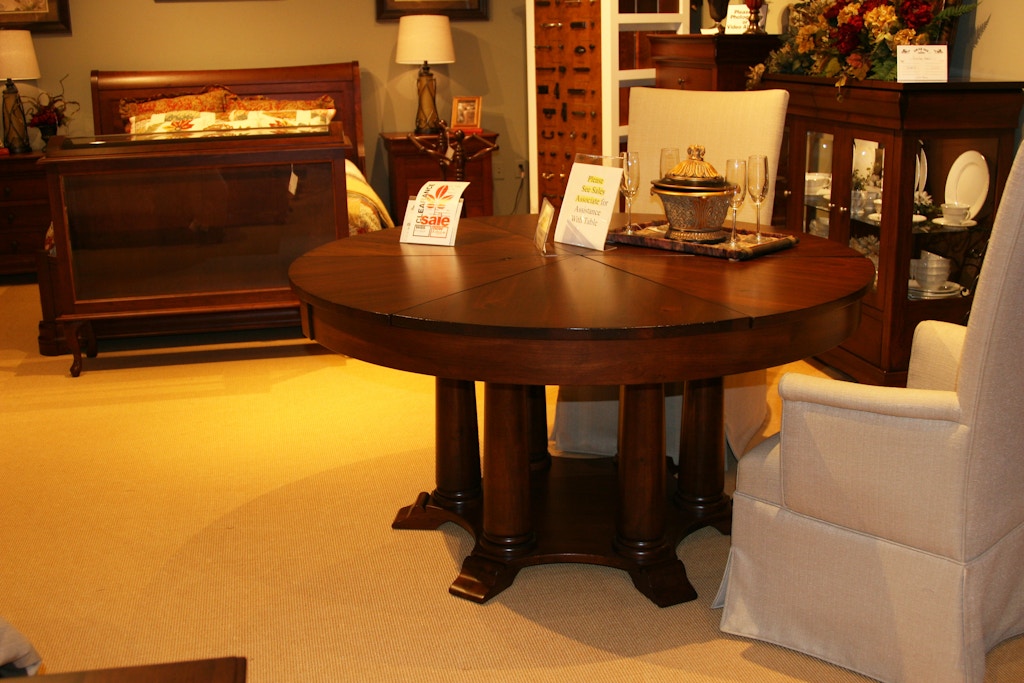 60 To 80 Inch Rustic Cherry Round Table