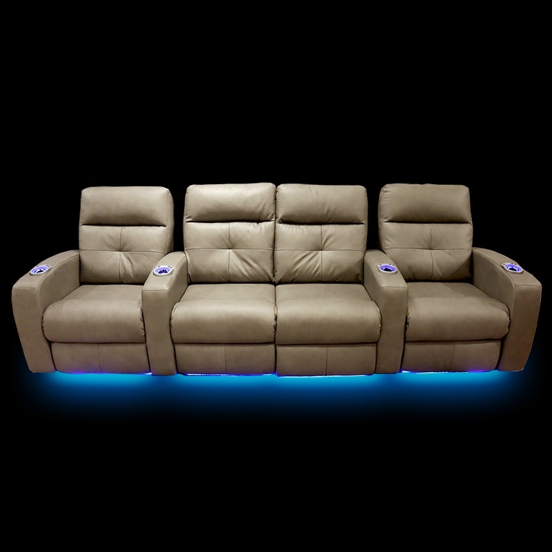 Leather & More 4 Seat Leather Home Theater by Elran 4046-HTC3