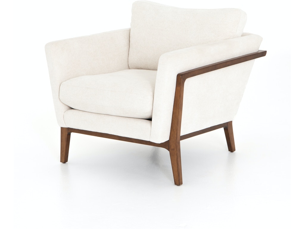 Four Hands Dash Chair-Camargue Cream-Pecan CGRY-01709-627