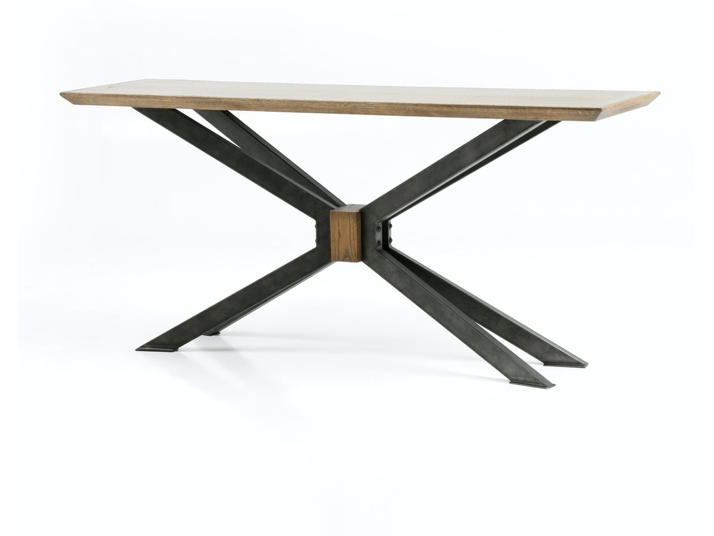 Four Hands Spider Console Table-Bright Brass Clad CIMP-205