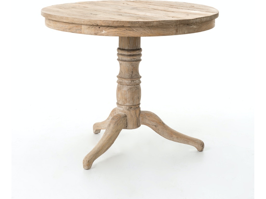 Four Hands Round Occasional Table-Whitewash CIMP-42-WW