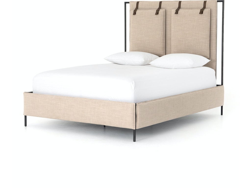 Four Hands Leigh Upholstered Queen Bed-Palm CIRD-35237-B2