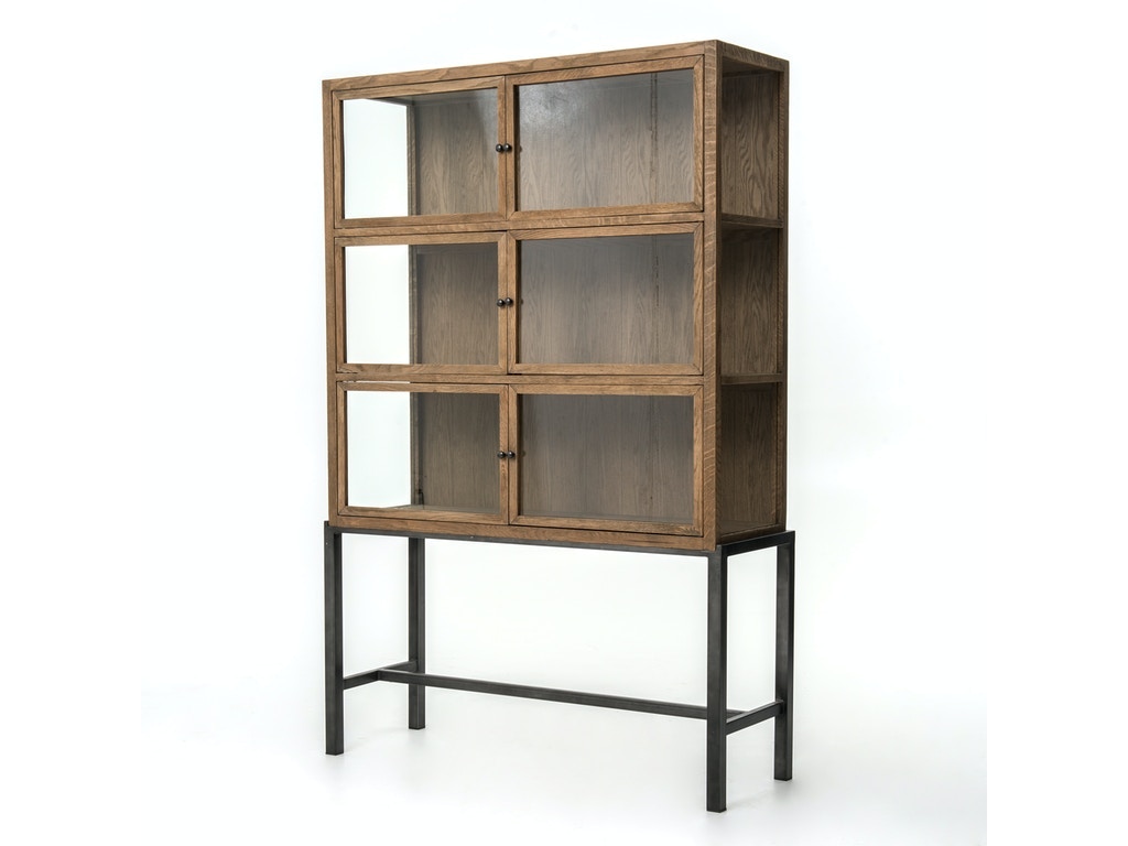 Four Hands Spencer Curio Cabinet-Drifted Oak CIRD-C5E1-C5