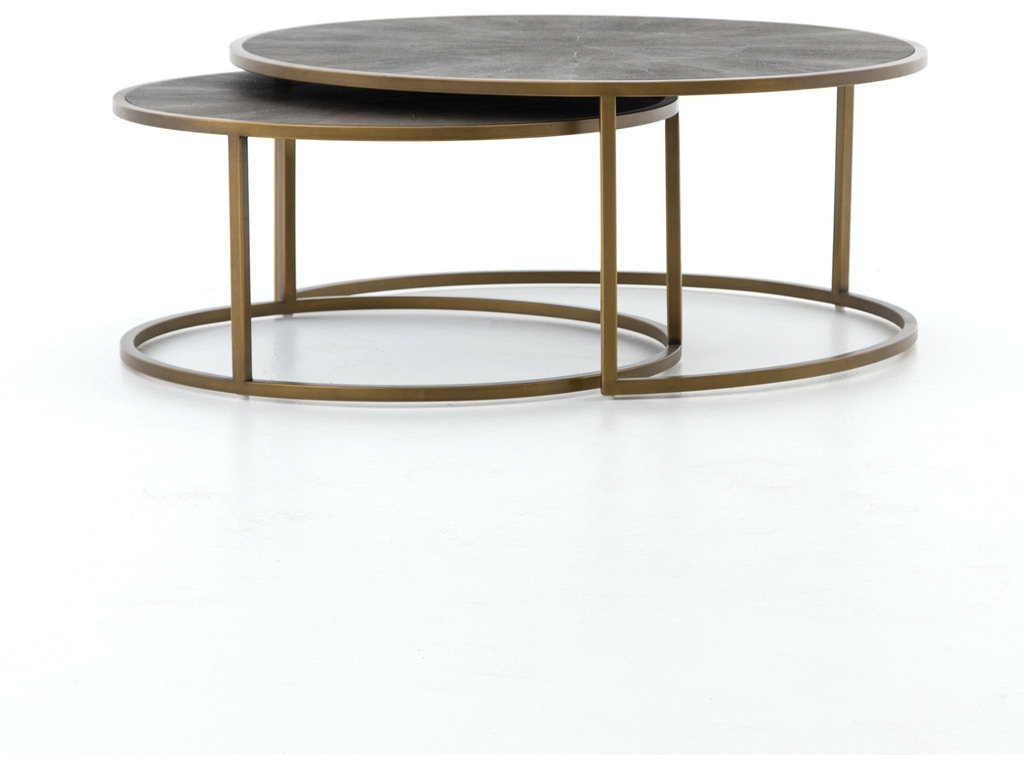 Four Hands Bentley Shagreen Nesting Coffee Table VBEN-018