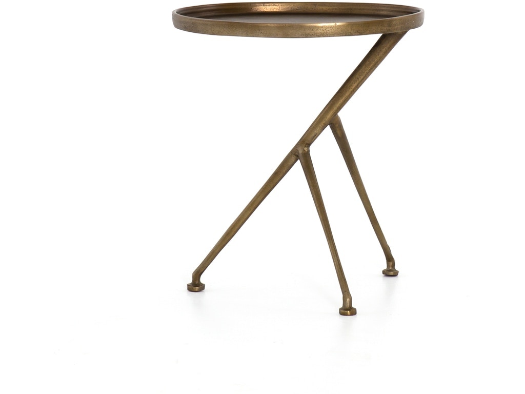 Four Hands Schmidt Accent Table-Raw Antique Brass IMAR-112-RBS