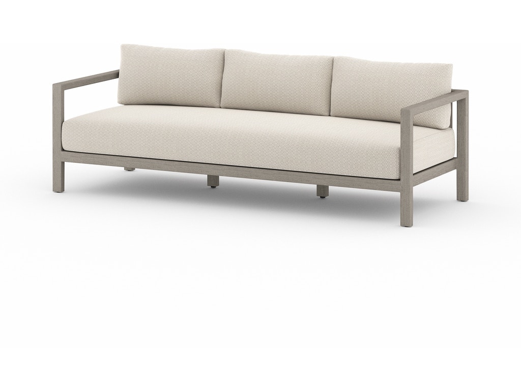 Four Hands Sonoma Outdoor Sofa-88Inch-Grey-Faye Sand JSOL-10501K-971