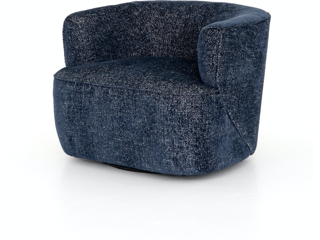 Four Hands Mila Swivel Chair-Comal Azure UATR-060-817P