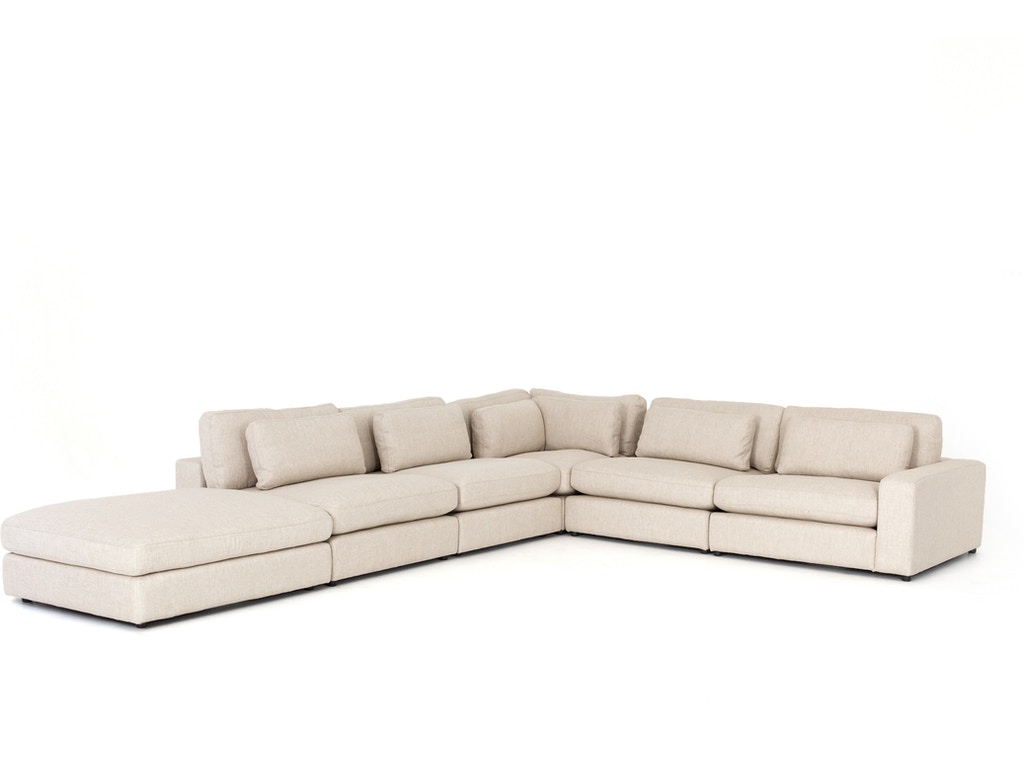 Four Hands Bloor 5-Pc Sectional With Ottoman-Essense UATR-066-377-S5