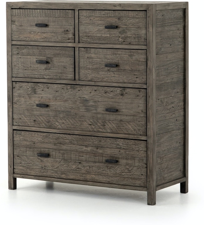 Four Hands Bedroom Caminito 6 Drawers Tall Boy Chest Black Olive Vcnb 06 55 Hickory Furniture