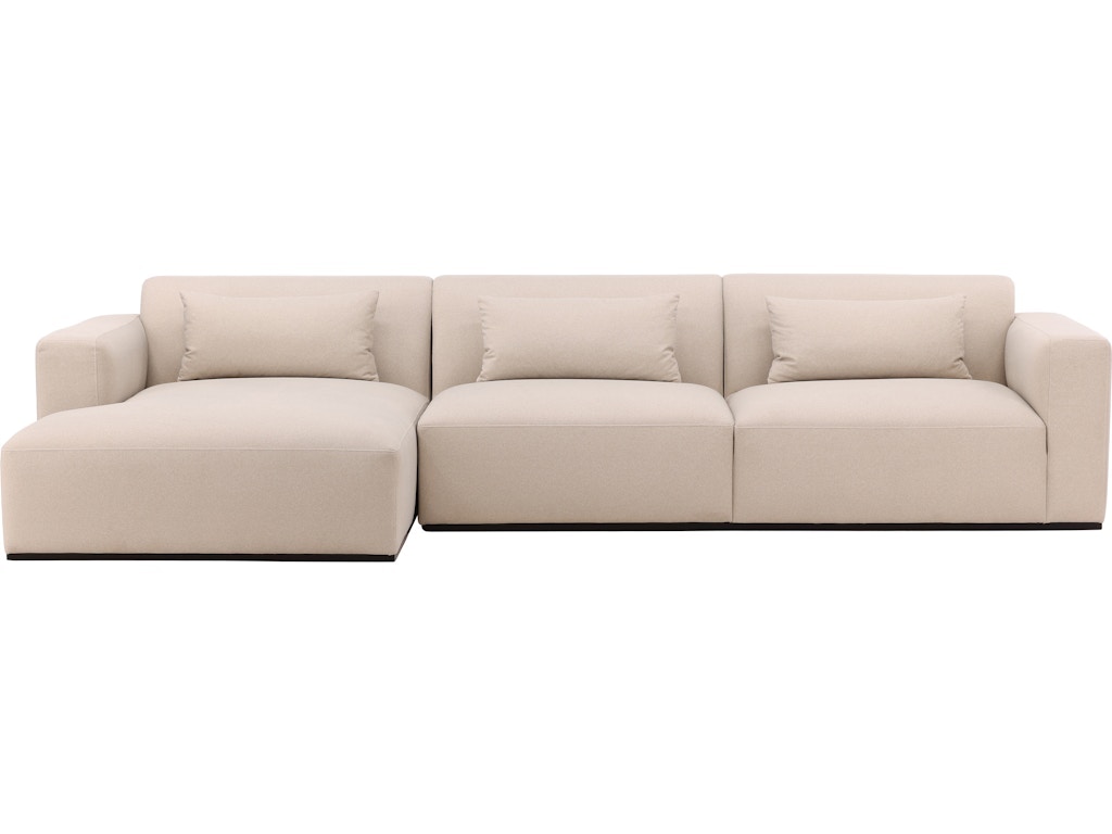 Dovetail Furniture Brooklyn Chaise Sectional DOV3214L-CREM