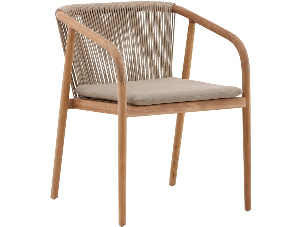 Dovetail Furniture Carson Outdoor Dining Chair DOV18832-BEIG