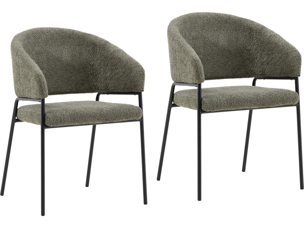Dovetail Furniture Cathey Dining Chair Set of 2 DOV23014-OLIV