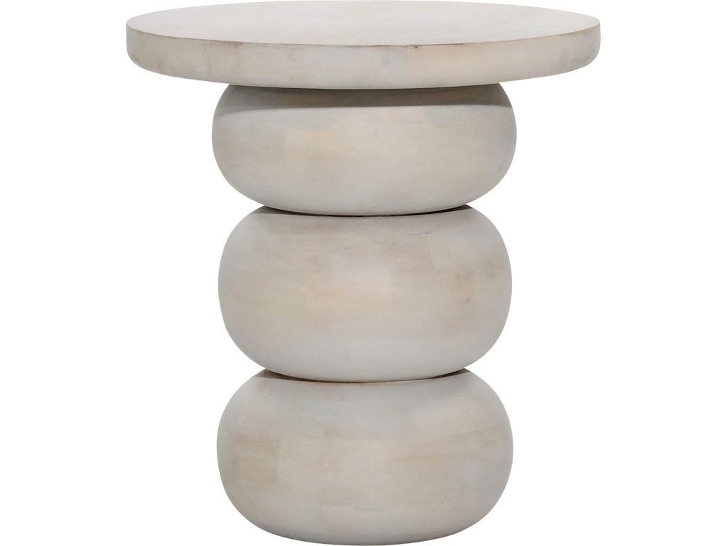 Dovetail Furniture Demetra Side Table DOV75011-WHIT