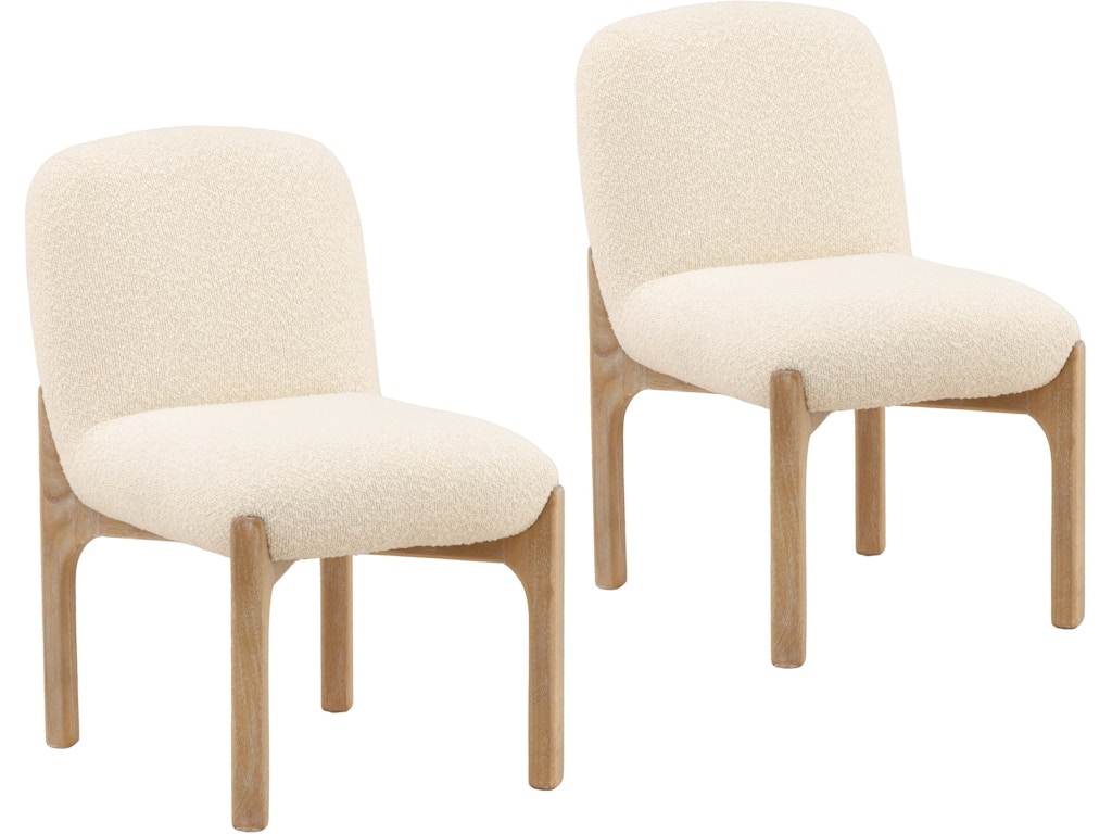 Dovetail Furniture Ember Dining Chair Set of 2 DOV89004-CREM