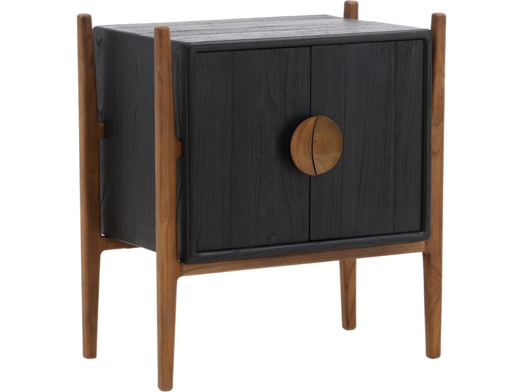 Dovetail Furniture Emberly Nightstand DOV6497-BLCK